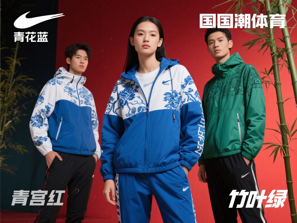 同时，国潮体育品牌还通过色彩层次的创新和独特材质的