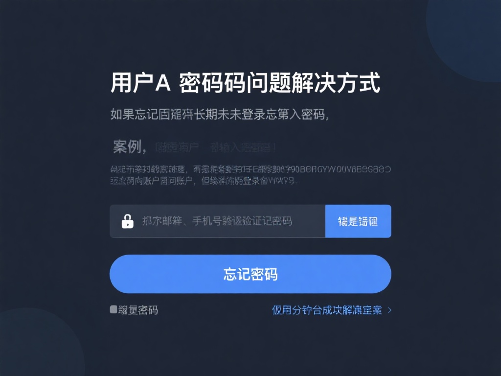 密码问题的解决方式
如果忘记密码或输入错误，应第